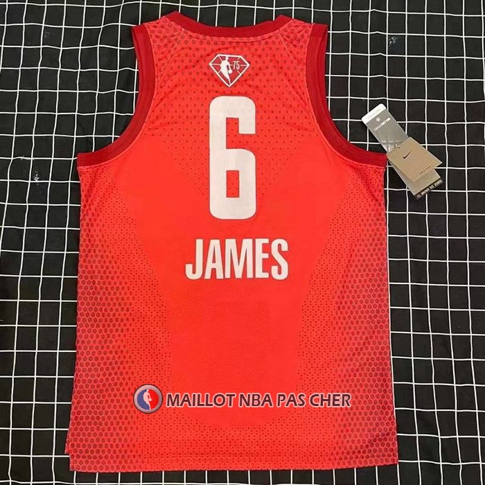 Maillot All Star 2022 Los Angeles Lakers LeBron James NO 6 Marron.